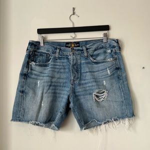 Lucky Brand Mid-Rise Distressed Jean Shorts - Size 31